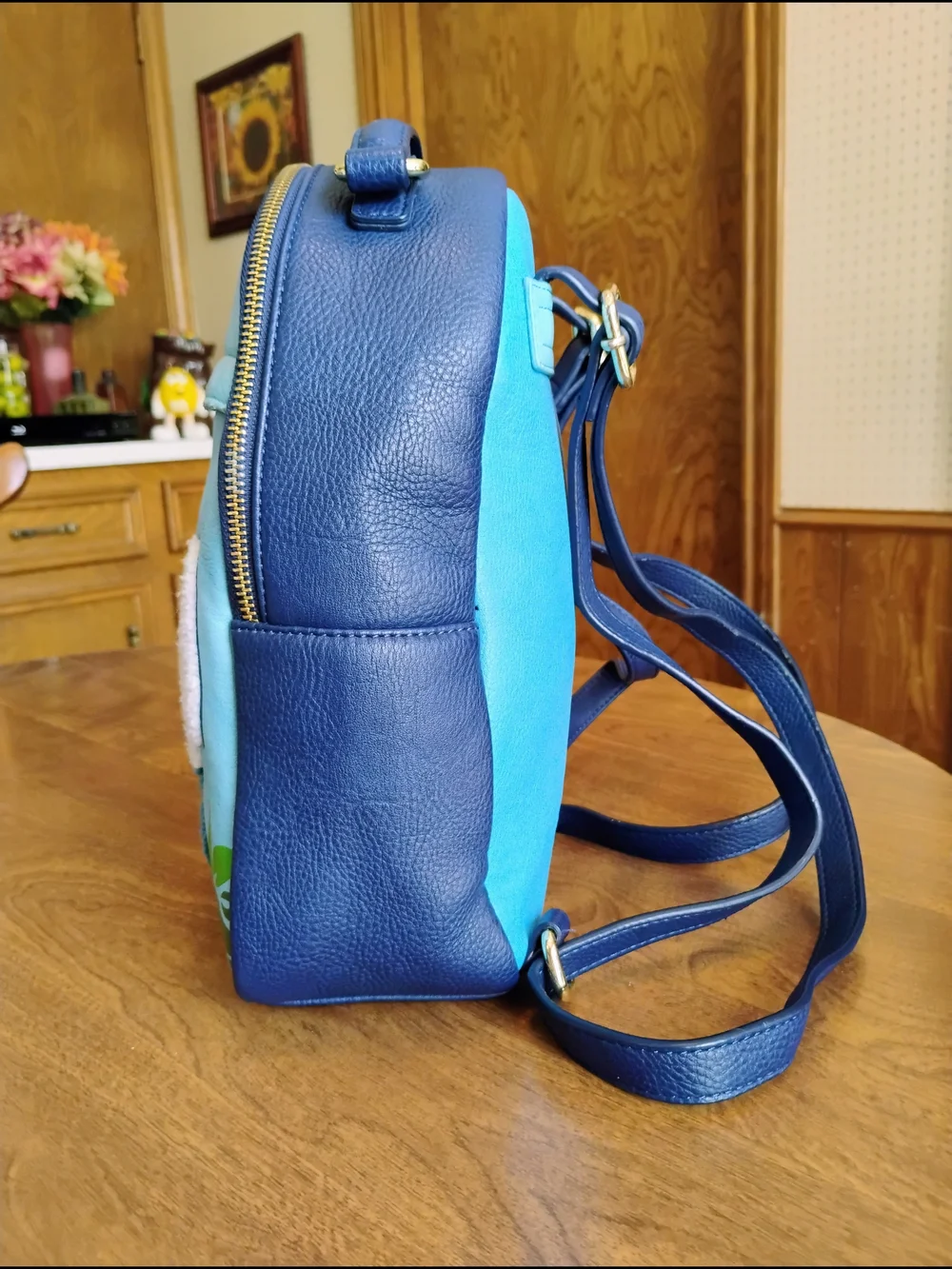 Loungefly Blue Stitch Pineapple Mini Chenille Backpack